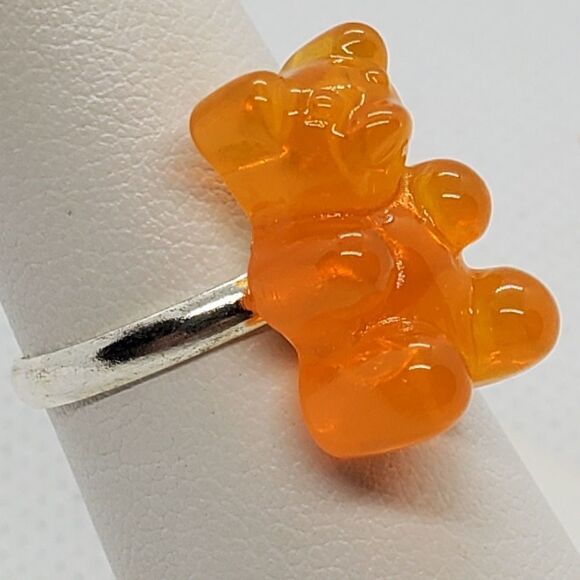 Orange Gummy Bear Adjustable Ring - Picture 2 of 4